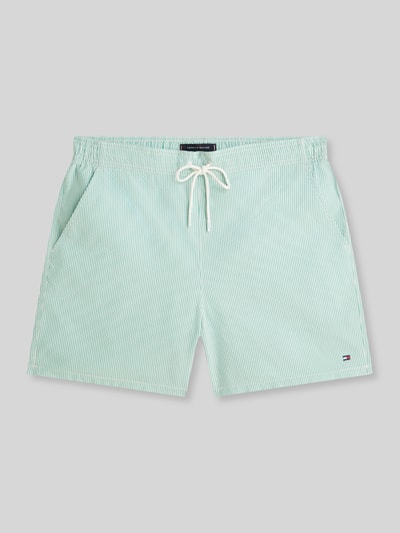 Tommy Hilfiger Regular Fit Badehose mit Label Stitching Hellgruen 2