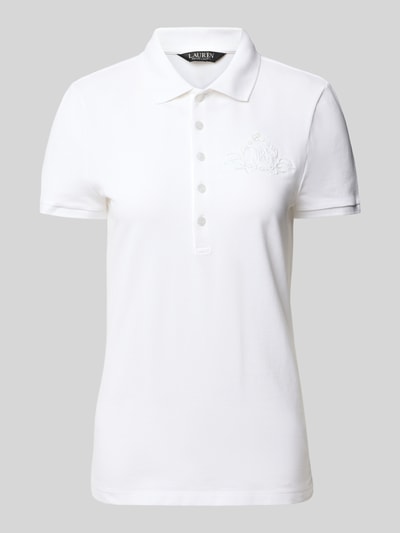 Lauren Ralph Lauren Poloshirt mit kurzer Knopfleiste Weiss 2