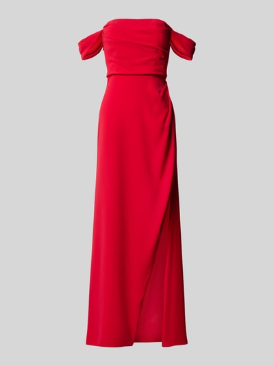 Vera Wang Bride Abendkleid mit seitlicher Raffung Modell 'BORIE' Rot 2