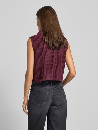 monari Pullunder mit geripptem Stehkragen Bordeaux 5