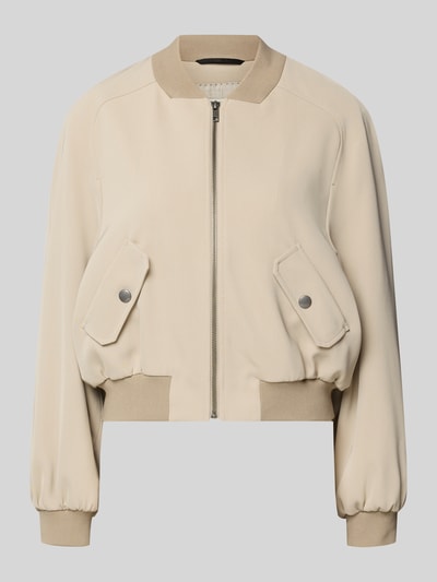 Produktfoto, beige Jacke mit Pattentaschen Modell 'MARHAM' von Drykorn, Material-Mix mit Stretch, Regular Fit, Stehkragen, glatte Struktur