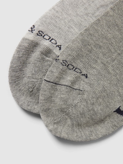 Scotch & Soda Sneakersocken mit Label-Detail im 2er-Pack Mittelgrau Melange 2