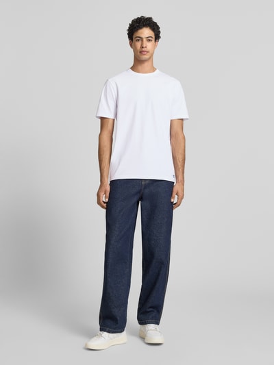 HUGO Blue Regular Fit T-Shirt-Set aus Baumwoll-Mix Modell 'NAOLO' im 2er-Pack Weiss 1