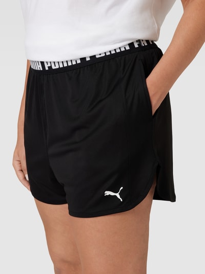 PUMA Performance Plus Szorty z dzianiny dresowej z detalami z logo Czarny 3