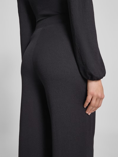 Only Regular fit wijde broek met elastische band, model '30 BILL' Zwart - 3