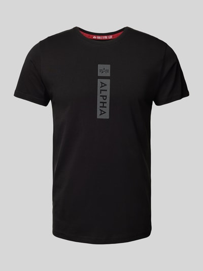 Alpha Industries T-Shirt mit Label-Print Black 2