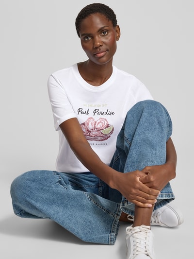 s.Oliver RED LABEL regular fit T-shirt van puur katoen Wit - 3