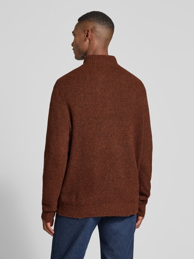 MCNEAL Strickpullover mit gerippten Abschlüssen Dunkelrot Melange 5