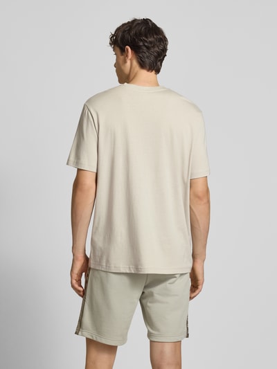 CHAMPION T-shirt met logostitchings en ronde hals Beige - 5