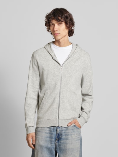 Jack & Jones Kurtka z dzianiny z zamkiem błyskawicznym model ‘CALEB’ Jasnoszary melanż 4