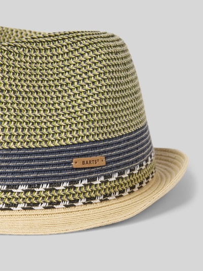 Barts Strohoed met labeldetail, model 'FLUORIET HAT' Blauw - 2