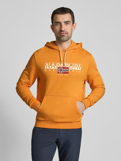 Napapijri Hoodie mit Label-Print Modell 'AYLMER' Orange 4