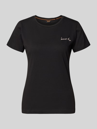 BOSS Orange Regular Fit T-Shirt aus reiner Baumwolle Modell 'C-Elove_4' Black 2