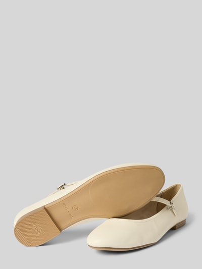 Tamaris Baleriny z metalicznymi paskami Biały 4