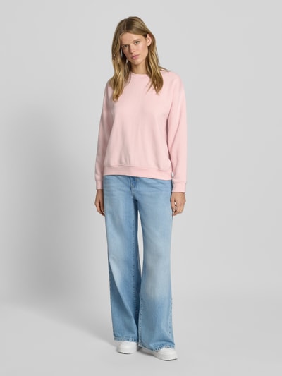 Levi's® Sweatshirt mit Label-Stitching und Rundhalsausschnitt Rose 1