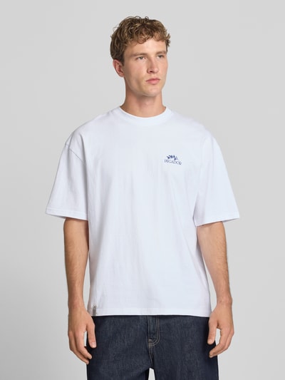 PEGADOR Oversized T-Shirt mit Backprint Weiss 4