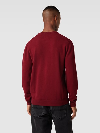 Gant Strickpullover mit Label-Stitching Bordeaux 5