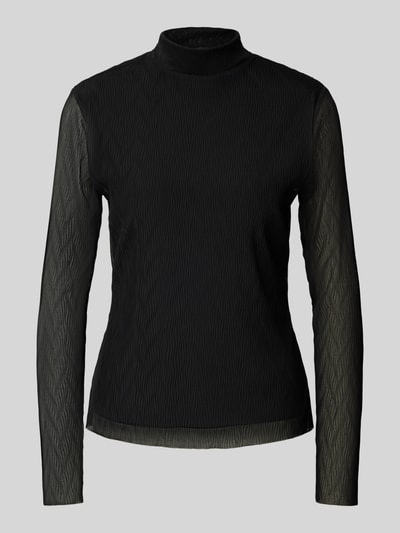 comma Longsleeve mit Stehkragen Black 2