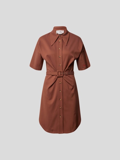Victoria Victoria Beckham Hemdblusenkleid mit Taillengürtel Mittelbraun 2
