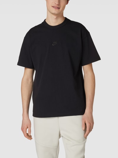 Nike T-Shirt mit Label-Stitching Black 4