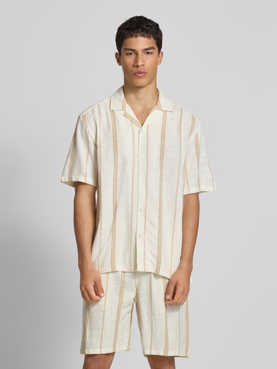 Only & Sons Loose Fit Freizeithemd aus Viskose-Mix Offwhite 4