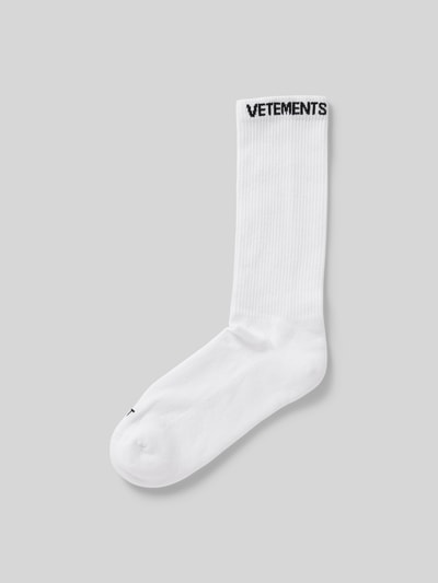 VETEMENTS Socken mit Label-Stitching Black 1