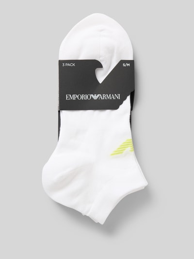 Emporio Armani Socken mit Label-Print im 3er-Pack Weiss 3