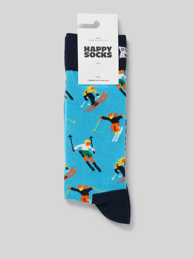 Happy Socks Skarpety z wyhaftowanym motywem Niebieski 3