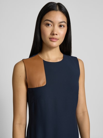 Lauren Ralph Lauren Knielanges Kleid mit Rundhalsausschnitt Modell 'MIAMEN' Marine 3