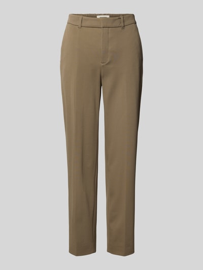 Produktfoto, Hose mit Gesäßtaschen Modell 'SEARCH' von Drykorn in Braun, schmaler Schnitt, Material-Mix mit Viskose-Anteil, glatte Textur