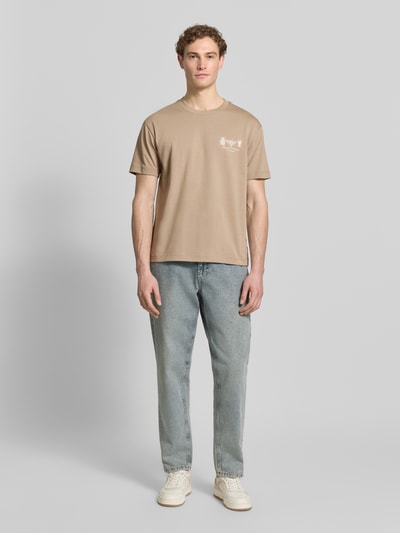 Marc O'Polo Relaxed Fit T-Shirt aus reiner Baumwolle Mittelgrau 1