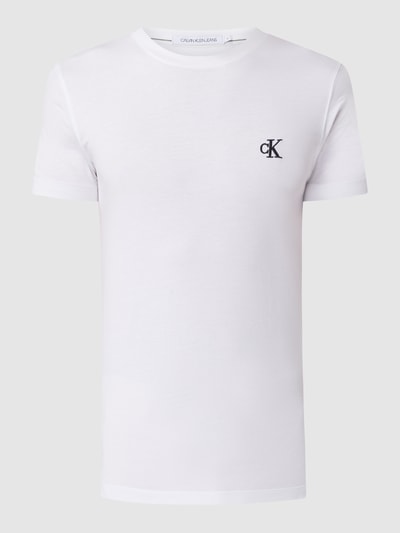 Calvin Klein Jeans T-Shirt aus Baumwolle  Weiss 2