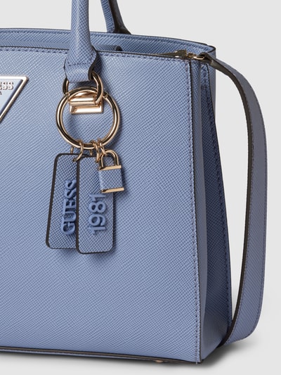 Guess Satchel Bag mit Label-Details Modell 'NOELLE' Lila 3