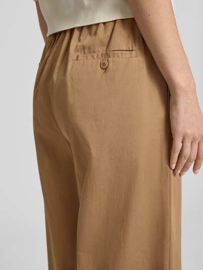 Weekend Max Mara spodnie o kroju regular fit szerokość z czystej bawełny model 'GOLFO' Jasnobrązowy 3