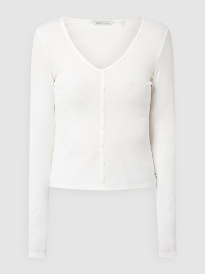 Tom Tailor Denim Shirt met lange mouwen en sierknoopsluiting  Offwhite - 2