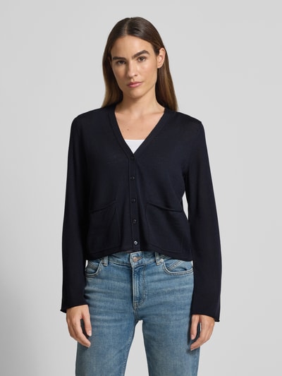 Marc O'Polo Regular Fit Strickjacke aus Schurwoll-Mix Marine 4
