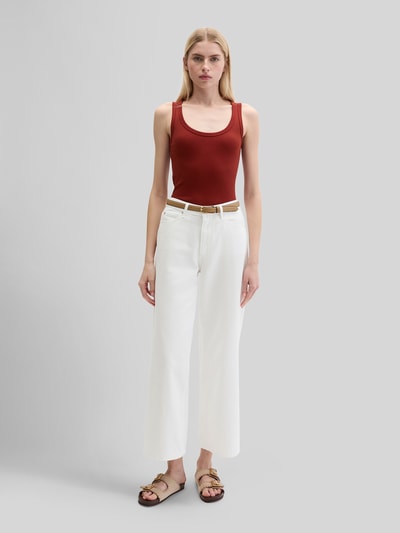 Marc O'Polo Regular Fit Top aus Baumwoll-Mix  Bordeaux 1