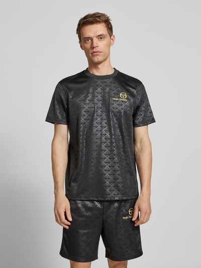SERGIO TACCHINI T-shirt met labelstitching Zwart - 4