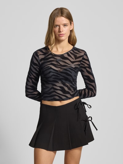 Karo Kauer Longsleeve mit Label-Detail Black 4