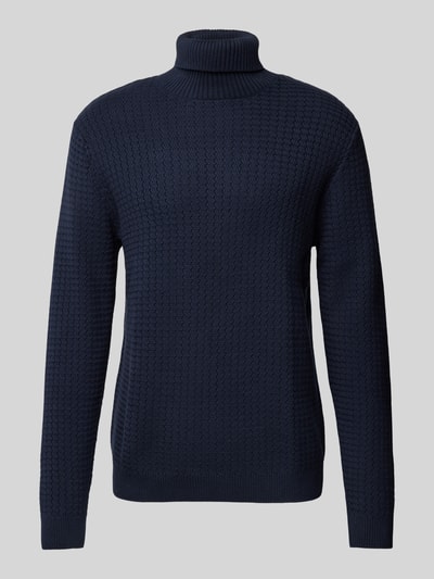 SELECTED HOMME Coltrui met structuurmotief, model 'ZIG' Donkerblauw - 2