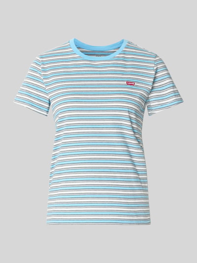 Levi's® T-shirt z naszywką z logo 'PERFECT TEE' Lodowy błękitny melanż 2