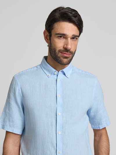 Casual Friday Slim Fit Freizeithemd mit Button-Down-Kragen Modell 'Anton' Hellblau 3