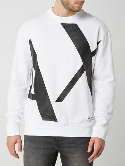 ARMANI EXCHANGE Bluza z nadrukiem z logo  Biały 4