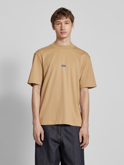 Hugo Blue T-shirt met labeldetail Beige - 4