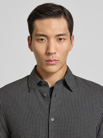 Marc O'Polo Shaped Fit Freizeithemd aus reiner Baumwolle Black 3