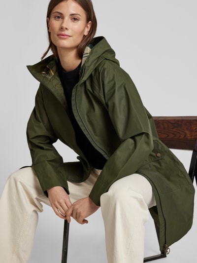 Barbour Mantel mit Zweiwege-Reißverschluss Modell 'Heron' Oliv 3