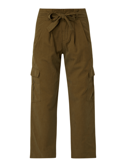 Marc O'Polo Denim Cargohose mit Paperbag-Bund  Oliv 2