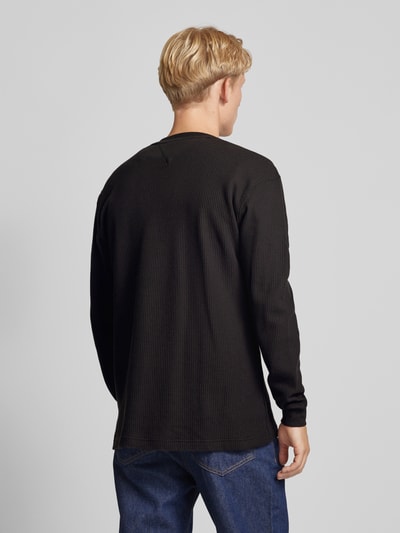 Tommy Jeans Regular Fit Longsleeve mit Label-Stitching Black 5