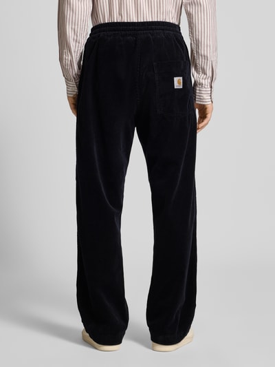 Carhartt Work In Progress Corduroy broek met elastische band, model 'FLOYDE' Marineblauw - 5