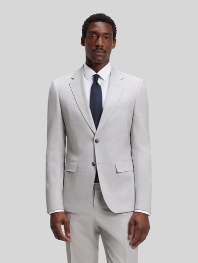 BOSS Garnitur o kroju slim fit z czystej żywej wełny model 'H-HUGE-2PCS-263' Jasnoszary 4